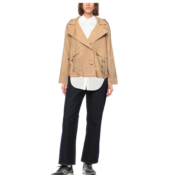 ALPHA STUDIO Women's Oversized Camel Denim Jacket - Size IT 40 / US 04 / Small - Picture 2 of 15